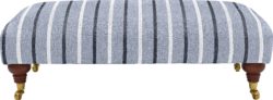 Heart of House - Sherbourne Large Footstool - Grey Stripe